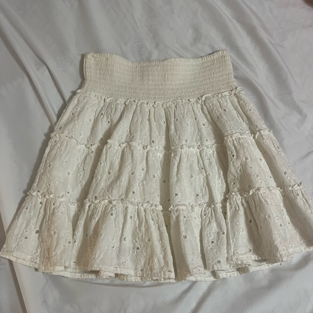 ruffle skirt white